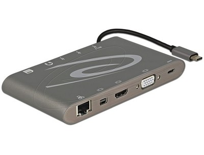 Delock USB Type-C 3.1 Dockingstation 4K 30 Hz USB HDMI Mini DP VGA GbE