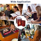 WeChef 30 Pack Menu Cover 6 View 3 Page Book Fold Burgundy 8.5 x 11" Restaurant — photo 7