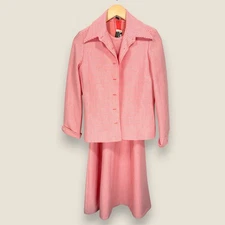 Vintage Oak Hall by Stanley Wyllins Sleeveless A-Line Dress Jacket Set Medium