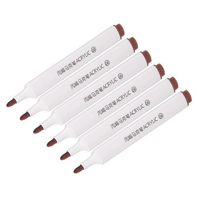 Acrylic Paint Marker Pens, 6Pcs Acrylic Paint Pens Art Marker Pen, Caramel