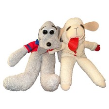 Vintage Lamb Chop and Hush Puppy Hand Puppet Plush Toys Shari Lewis 1993 16''