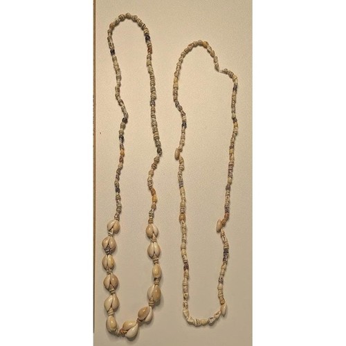 Cream Cowrie Vintage Shell Necklace Set   Cowrie Shell Layering Set