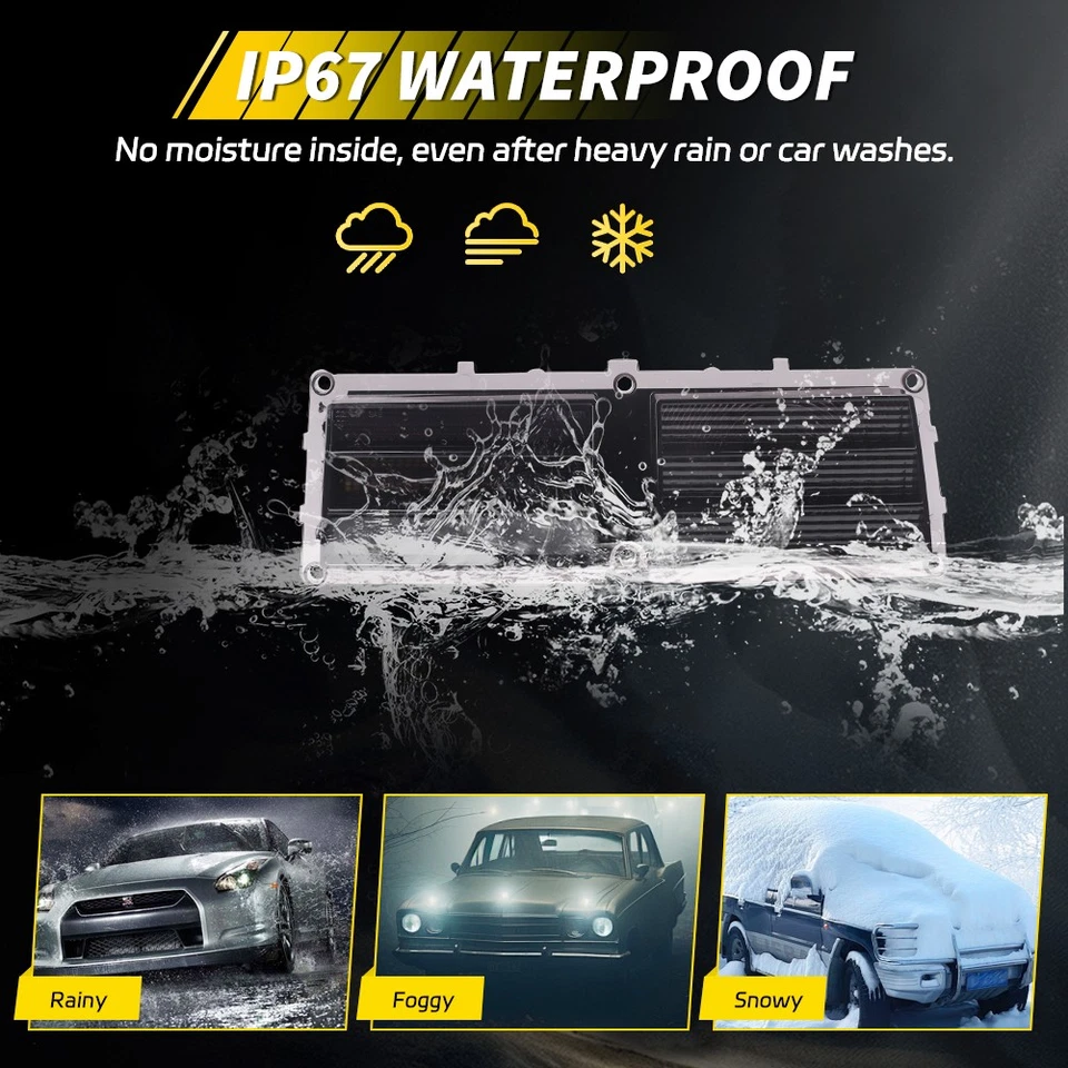 2X Smoked Red LED Tail Brake w/ Backup Light Lenses For 1975-1979 Chevy II Nova - Image 4 of 4