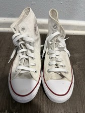 Converse Chuck Taylor All Star Shoes Sz W8 /M6 White High Top Canvas Classic