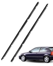 2 Pcs Weatherstrip Window Moulding Trim Seal Belt Fit for Honda Civic 1992-19...