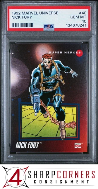 1992 Marvel Universe #40 Nick Fury Pop 6 PSA 10