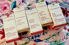 Lot of (5) five Clarins Deluxe Skincare Samples