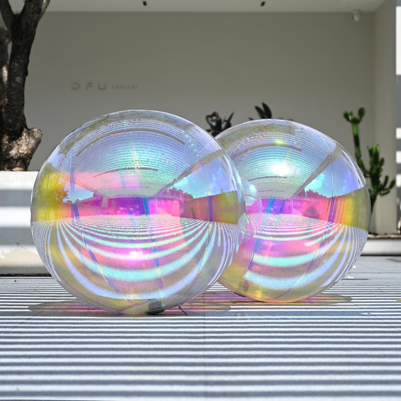 Yescom 2PCS 32" Big Shiny Inflatable Mirror Ball Giant PVC Hanging Iridescent