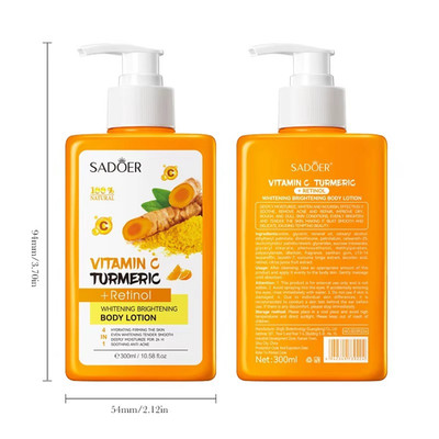 Turmeric Body Lotion Super Moisturizing Tender Firming Skin Brightenin Skin Care
