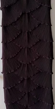 Brand New Daymor Couture Dark Brown Pleated Scalloped Long Dressy Dress Size 10