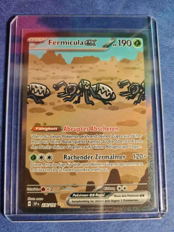 Pokémon Fermicula EX • 236/191 • Stürmische Funken • SIR • Deutsch • NM  - Bild 4 von 4