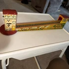 Busy Miners Tin Litho Vintage Toy With Coal Car Antique Wind Up