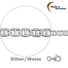 Panzerkette Steg 925 Silber Halskette 4,5 / 5,4 mm breit,  45-60 cm Damen Herren