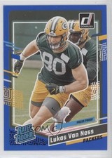 2023 Panini Donruss Rated Rookie Press Proof Blue Lukas Van Ness #336 0hk3