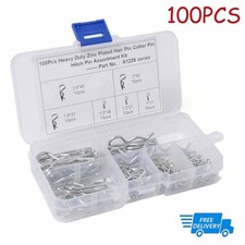 R PINS SHAFT RETAINING CLIPS ZINC PLATED STEEL HAIR PIN SPRING COTTER PIN