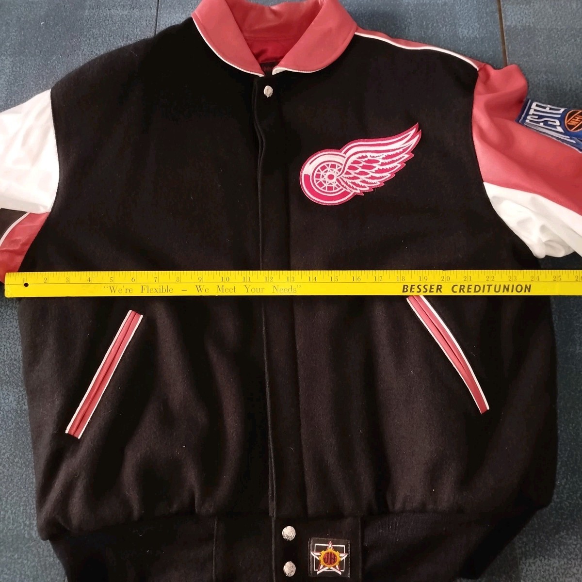 Vintage 90s Detroit Red Wings Jeff Hamilton Jacket Mens Large NHL