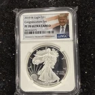 2019 W Congratulations Set Proof Silver Eagle NGC PF70 Trump Label