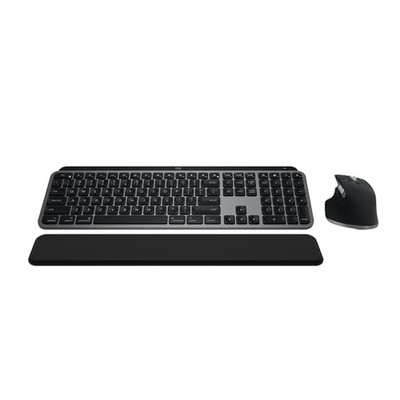 Logitech MX Keys S Combo for Mac, Wireless Keyboard and Mouse with Palm Rest