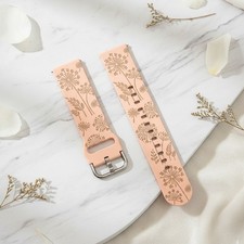 Flower Engraved Band Compatible With Samsung Galaxy Watch