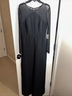 Laundry By Shelli Segal Jumpsuit Women’s 2 Black Sheer Sleeves/Back Wide Leg NWT — photo 1