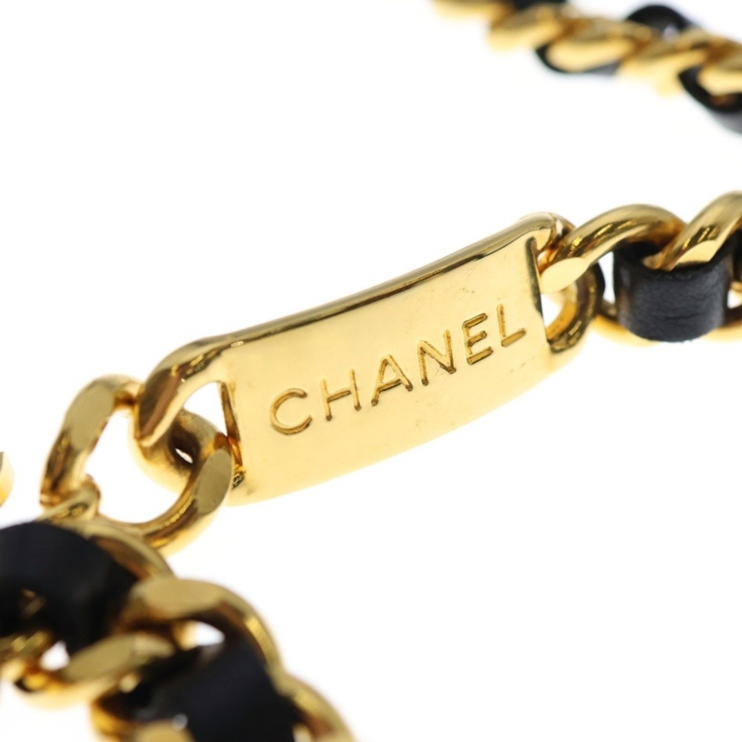 CHANEL Leather Belt Medal Motif Black X Gold Used 6524280f538c8ef48362d0d6f33854 thumbnail 4