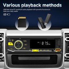 Classic Single Din Car Bluetooth BT Stereo FM Radio MP3 Player USB AUX Audio
