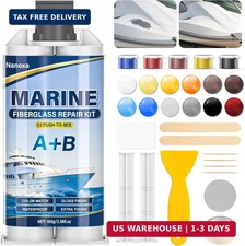 Marine Fiberglass Repair Kit, Gel Coat, Color Match, Epoxy Filler for Boats