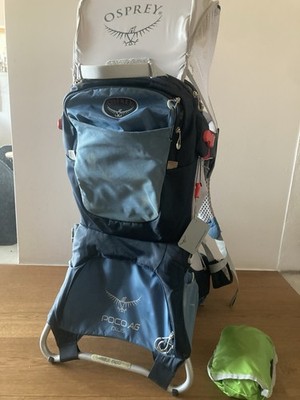 Osprey Poco AG Plus  Kraxe Wandertrage Sonnendach Regenschutz