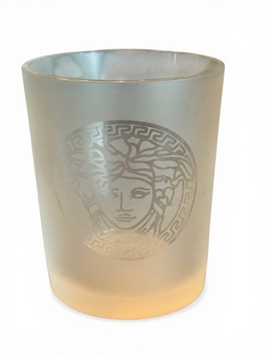 Versace Medusa Frosted Glass Candle Holder Votive Cup Luxury Home Decor