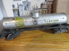 VINTAGE Lionel #2555 O GAUGE Sunoco Single Dome Tank Car