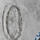 Clear Pressed Glass Oval Tray, Starburst Pattern, Glossy Decorative Finish — photo 3