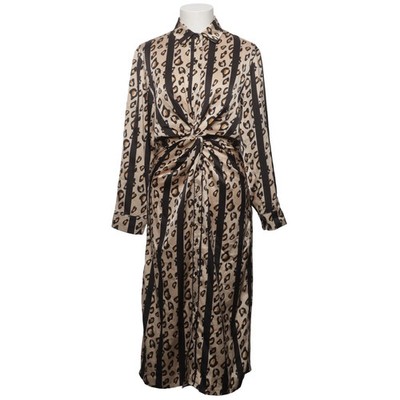 Liquorish, Blusenkleid, Größe: 38, Beige/Schwarz/Mehrfarbig, Polyester #skX