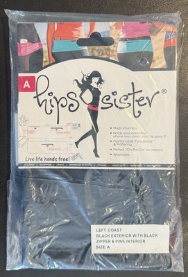 Hips-sister Left Coast Spandex Hip Band w/ Zippered & Smartphone Pockets - A