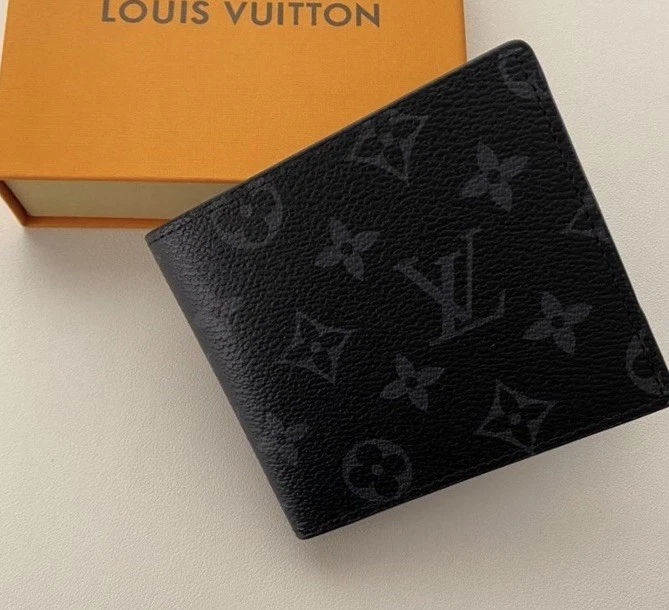Louis Vuitton Men's Bifold Wallet Black/Gray Monogram Leather with Box - Image 2 of 3