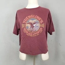 Yuengling Shirt Mens Large Burgundy Beer Ale & Porter Eagle Graphic Tee Brewery