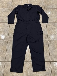 NY THREADS Mens XL Unlined Twill Canvas Navy Blue Work Utility Coveralls NEW NWT