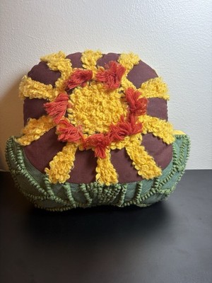 Opalhouse Tufted Sun Pillow Boho Floral Round Accent Cushion Colorful Decor