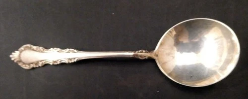 Vintage Reed & Barton Sterling Cream Soup Spoon - 6" long - 36gms