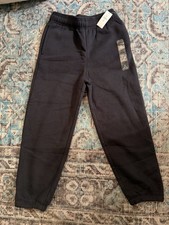 Felpa bambino Gap nuova joggers in pile taglia S 6-7 vero nero coulisse nascosta