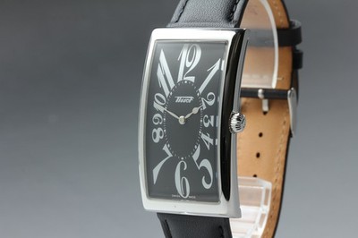 [Near MINT] Tissot Heritage Banana T117509A Black Dial Quartz Men's Watch　　