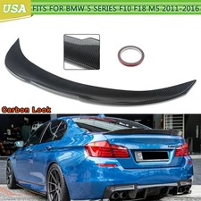 For 2011-16 BMW M5 535i F10 Sedan Carbon Color Rear Trunk Spoiler Wing PSM Style