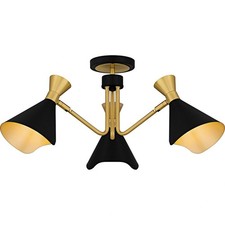 Quoizel Lighting - Arden - 3 Light Semi-Flush Mount-11 Inch Tall and 26 Inch