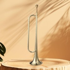 B Flat Bugle Golden Trumpet Classic Musical Instrument Bugle with Mouthpiece