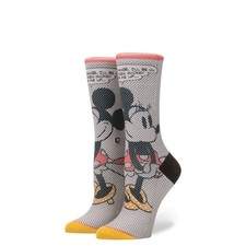 Stance Disney Tick Tock Minnie Girls Socks Off White M 11-1