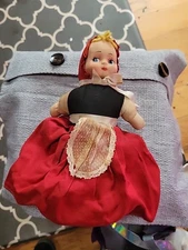 Vintage Reversible Topsy   Turvy Cloth Doll /Mouse & Red Riding Hood Plays Music