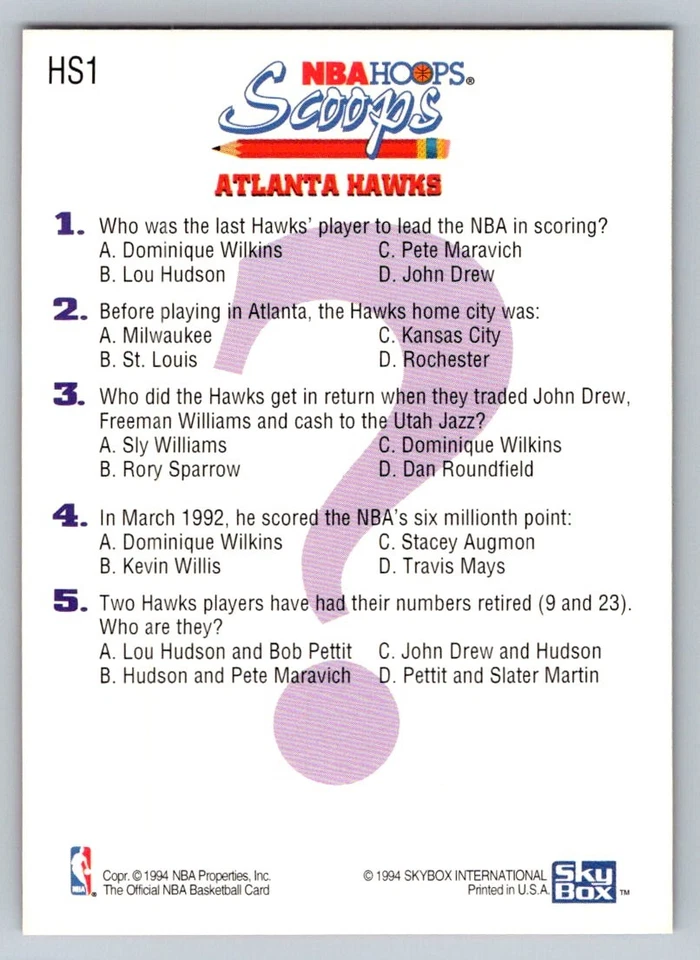 Hoops Scoops Dominique Wilkins 1993 Foto 2 de 2