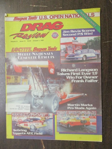 IHRA DRAG REVIEW MAGAZINE OCTOBER 1 1992 RICHARD LANGSTON MARTIN MARKS JIM REVIS