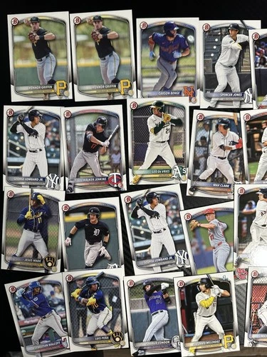 2025 Bowman Draft Baseball Lot Of 200+ Cards 1st Paper Prospects Konnor Griffin