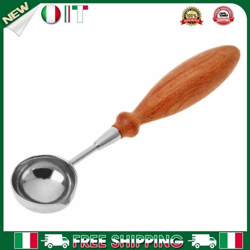 A Stainless Steel Melting Spoon Vintage DIY Sealing Stamp Spoon 12x2