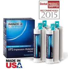 Mark 3 Exact vinyl polysiloxane impression material, heavy body fast set.